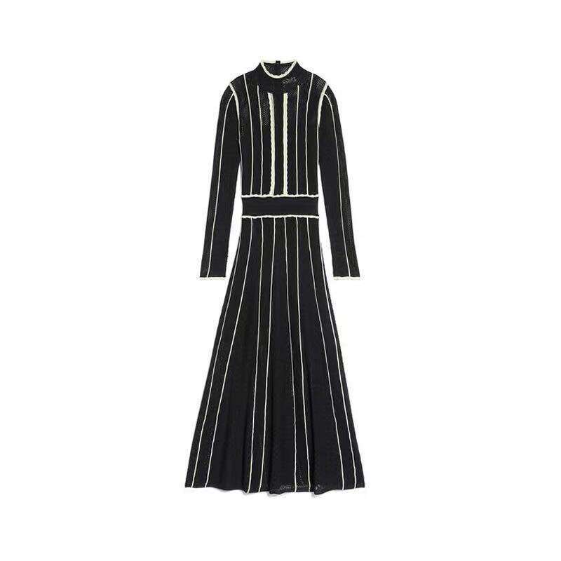 2026 autumn/winter new designer women's fashionable knitted dress two-piece set with dynamic hem