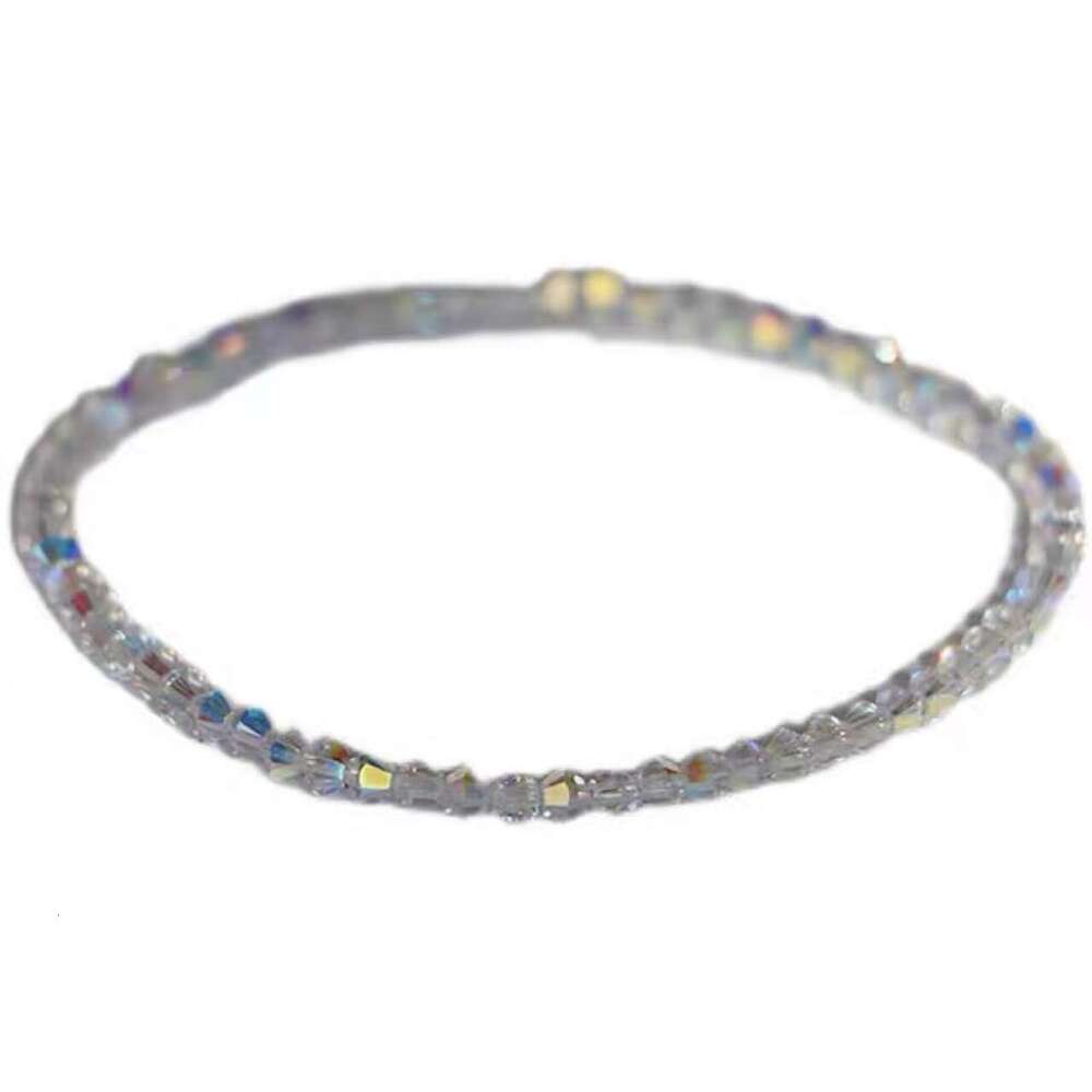 Super Shiny Ultra-Fine Shijia Crystal Bracelet Light Luxury Texture Layered Simple Handmade for Women