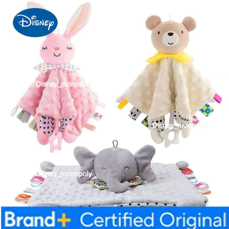 Disney Elephant Comforter Blanket Soft Appease Baby Rattle Animals Toys Soothe Reassure Sleeping Towel Lathe HangingToddler H260126