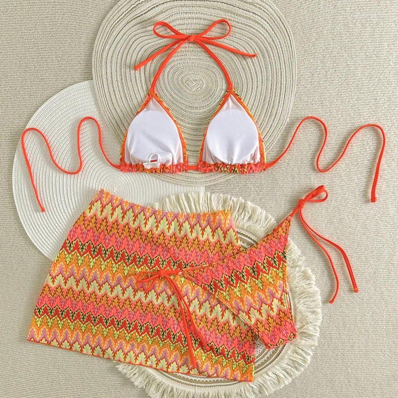Women's Swimwear 2026 Sexy 3Pcs Bikinis Set Female Swimsuit Women Three-Piece Beach Swim Wear Bathing Suits Brazilian Bikini Pool Bather