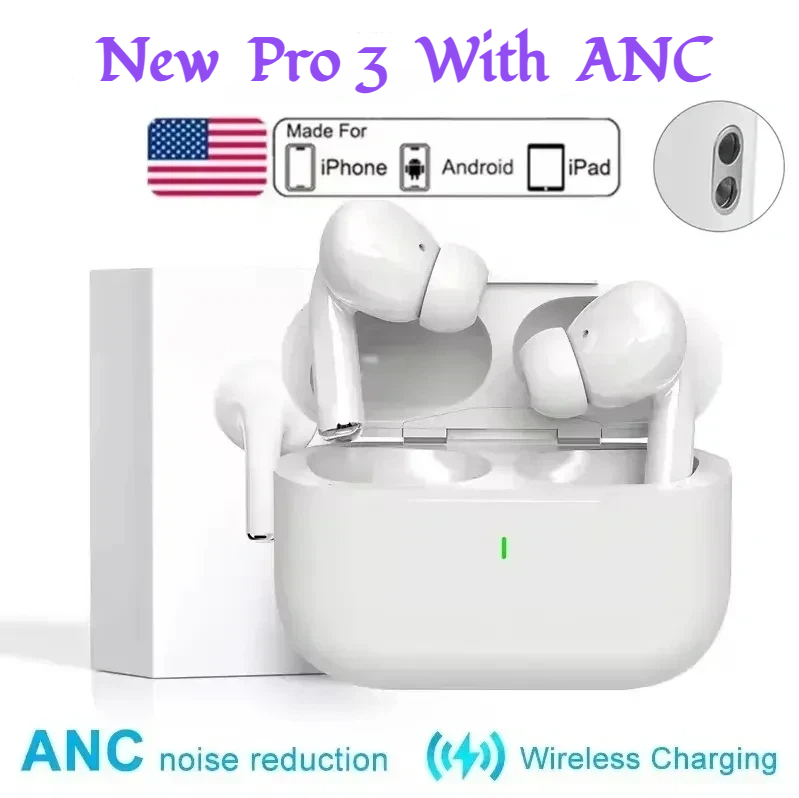 TWS earbuds Pods Pro 3 4th Gen With ANC earbuds Pro 2 USB C earphones wireless Bluetooth Headset USB-C charging port For Xiaomi iPhone Headphones