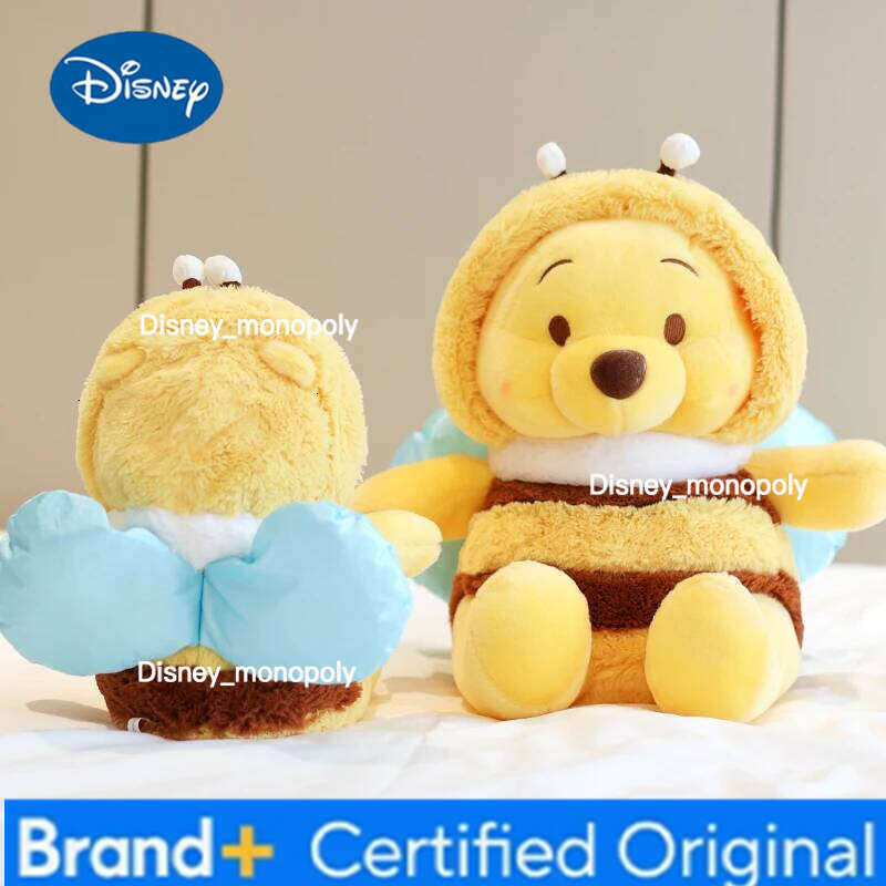 Disney Pooh Plush Toy Stuffed Animal Cartoon Winnie Bear Cosplay Bee Doll Soft Plushies Children's Room Decor Gifts H260126
