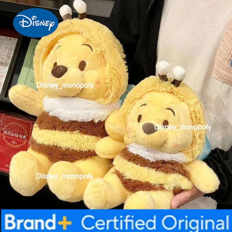 Disney 25/35/50cm Honey Bee Winnie The Pooh Doll Bear Sofa Pillow Soft Accompany Sleeping Plush Toys Kawaii Decor Birthday Gifts H260126