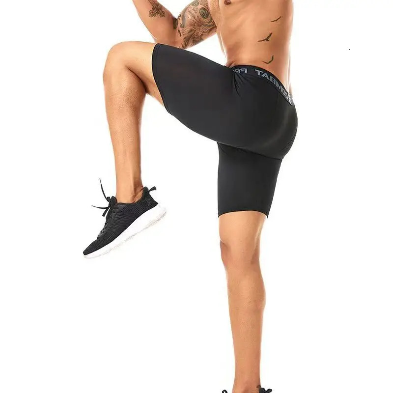 1 Pcs Mens Plus Size Black and White Long Sports Underwear Running Fitness Basketball Football Elastic Waist Shorts Teenagers 260121