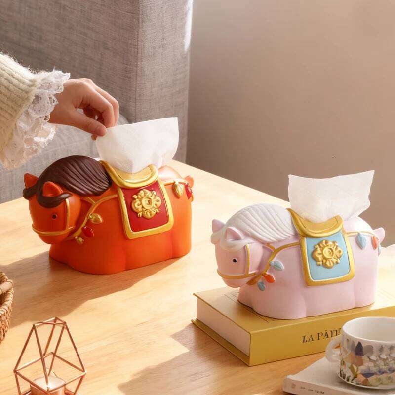 Horse Home Creative Living Room Decoration Ornament Tissue Box Kitchen And Bathroom Storage Supplies