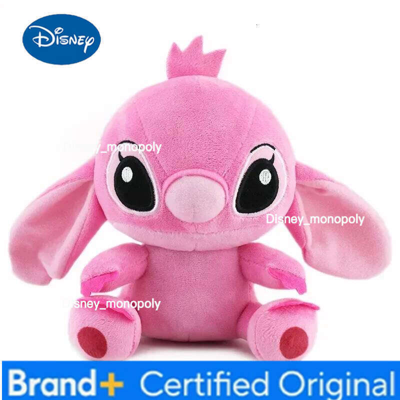 Disney 20cm Cartoon Blue Dolls Anime Pink Lilo and Stitch Plush Stuffed Toys Boys Girls Birthday Gifts H260126
