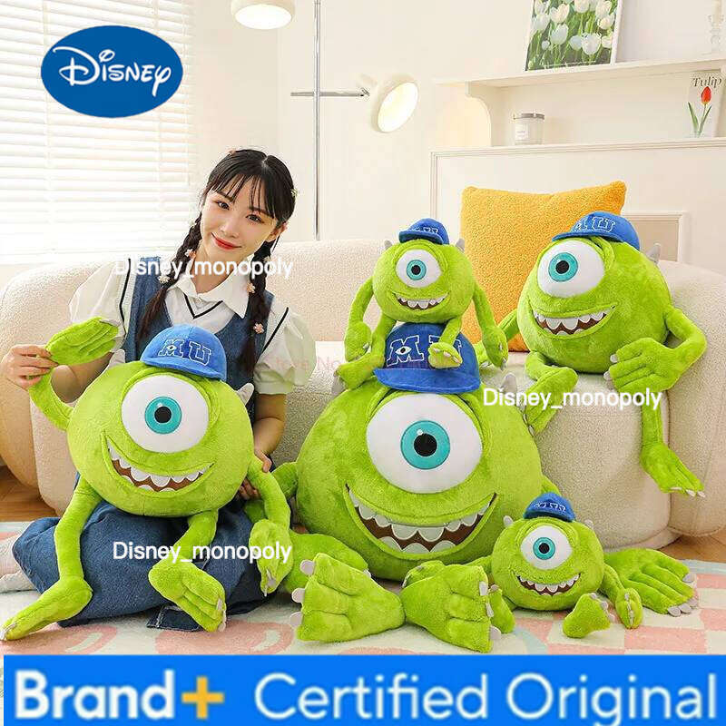 Disney Monster University Mike Wazowski Plush Long Leg Big Eye Doll Stuffed Pillow Sofa Back Cushion Room Decoration Toys Gifts H260126