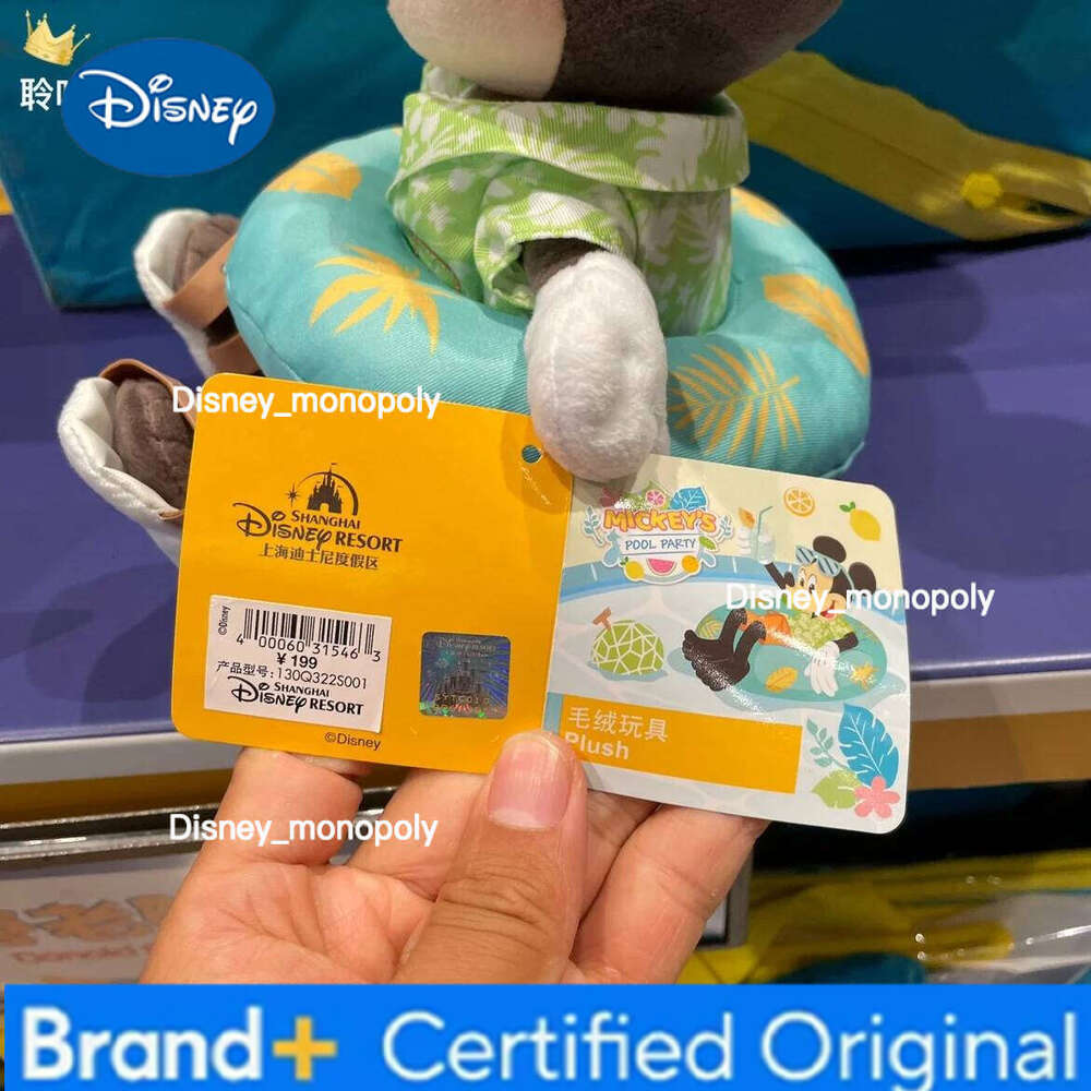 Disney Original 2023 Summer Swimming Ring Mickey Minnie Donald Duck plush toy children's doll Birthday Present For Child H260126