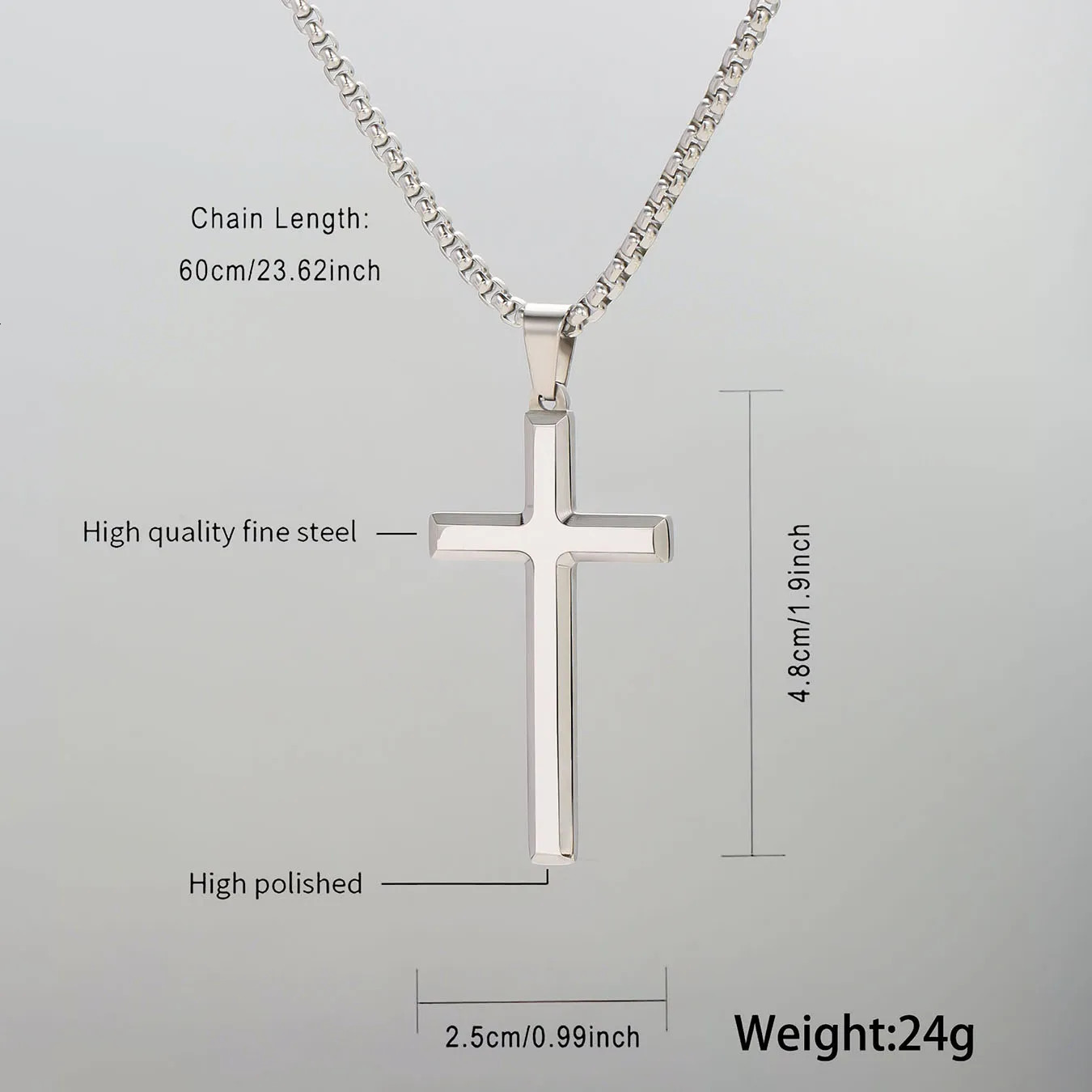 Collier Homme Spiritual Male Minimalism Stainless Steel Necklace Mans Jesus Cross Necklace for Man Collar Hombre 251230