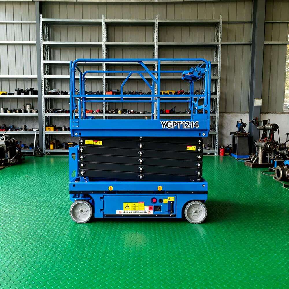 Scissor Lift For Facility Inspection 16m Self Propelled Electric Aerial Platform With Compact Footprint For Navigating Floor Obstacles
