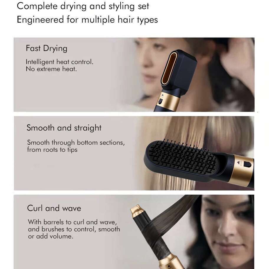 Famous brand cross-border six in one curling iron hot air comb multifunctional hair dryer automatic curling iron six in one hair styling device CKS