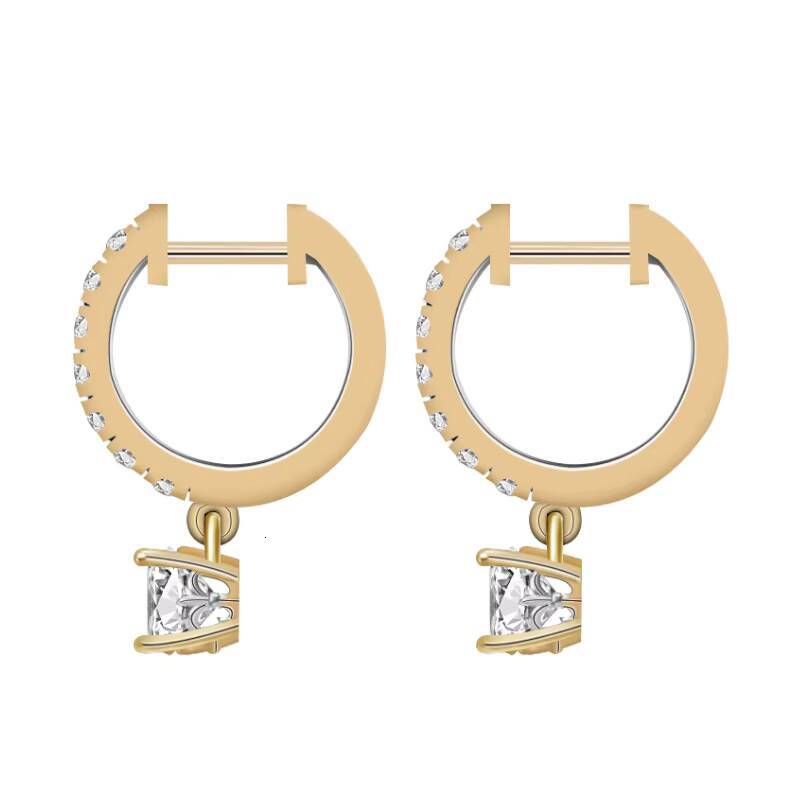 Starsgem 14k Gold Def Vs Vvs Synthetic Diamond Prong Style Claw Setting Earring 5mm Lab Grown Diamond Earrings