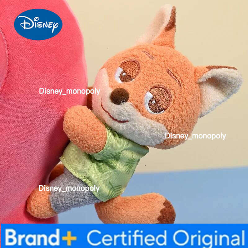 Disney 38cm Anime Figure Zootopia Nick Warm Backrest Cartoon Kawaii Plushies Claw Popsicle Pillow Bedroom Ornaments Girls Surprise Gift H260126
