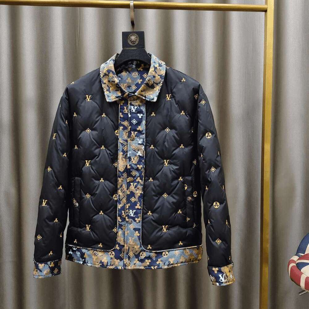 New Style Light Luxury Men's Thickened Jacket Casual Versatile Coat 90 White Duck Down