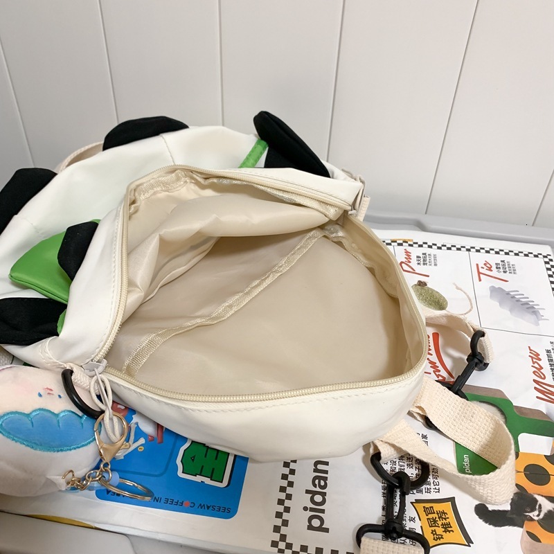 Artistic Large Capacity Style Panda Pattern Middle Student School Bag Girls Backpack National Trend