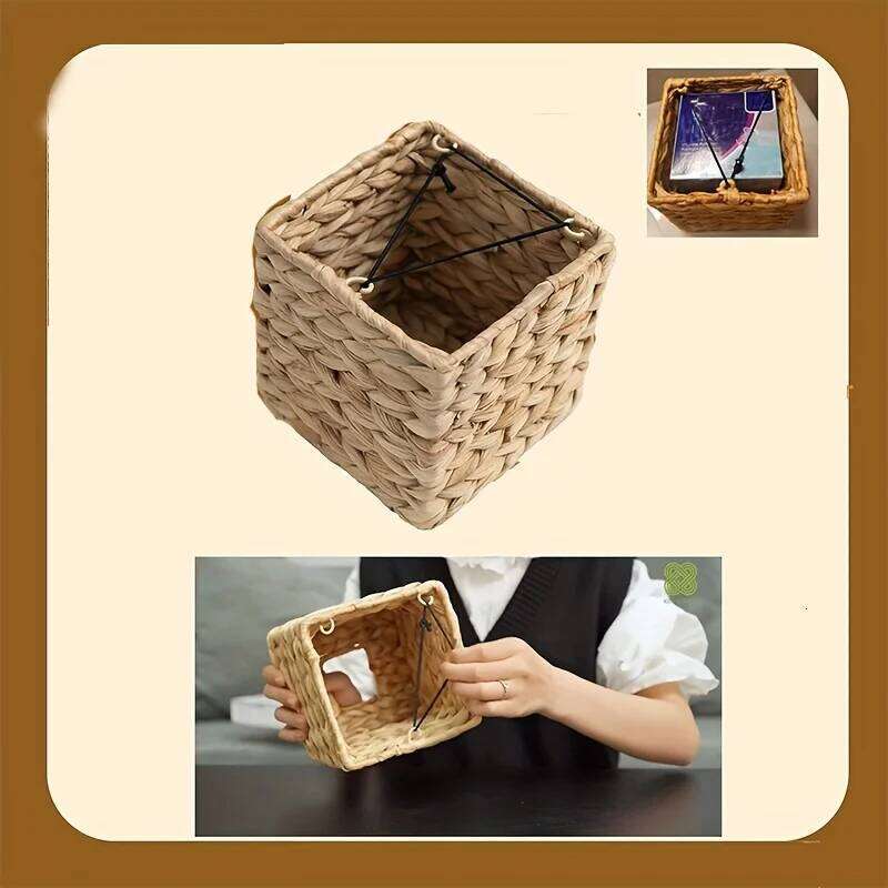 Bohemian Style Tissue Box Holder Decorative Handkerchief Cube, Suitable For Bathroom And Desktop Storage, Shelf Basket