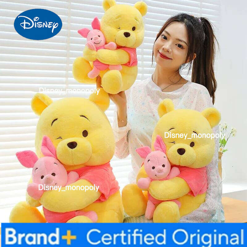 Disney Hotsale 35/75cm Winnie The Pooh Plush Toy Cute Little Bear Vivi Doll Friend Birthday Chrismas Gift H260126