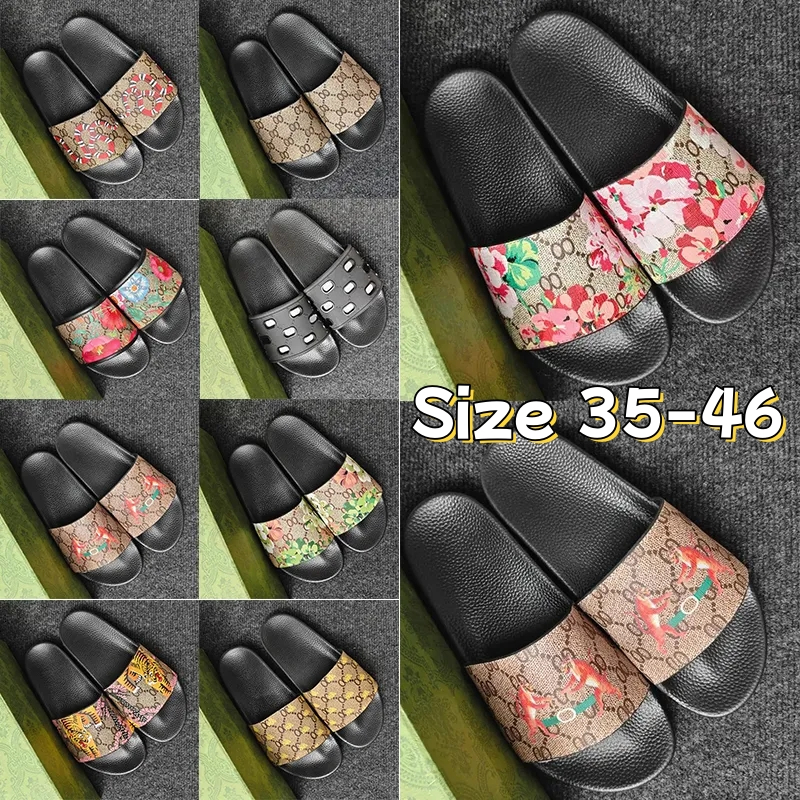 Designer Sandals Mens Womens Slides claquettes Rubber Slippers Slide Sandal Black White Blooms Floral Flat Gear sole Luxury Sliders Summer Beach shoes pantoufles