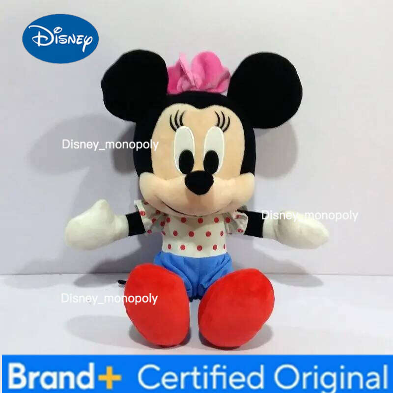 Disney 32cm Mickey Mouse Toys Kawaii Anime Minnie Stuffed Plush Models Decoration Dolls For Kids Birthday Gift H260126
