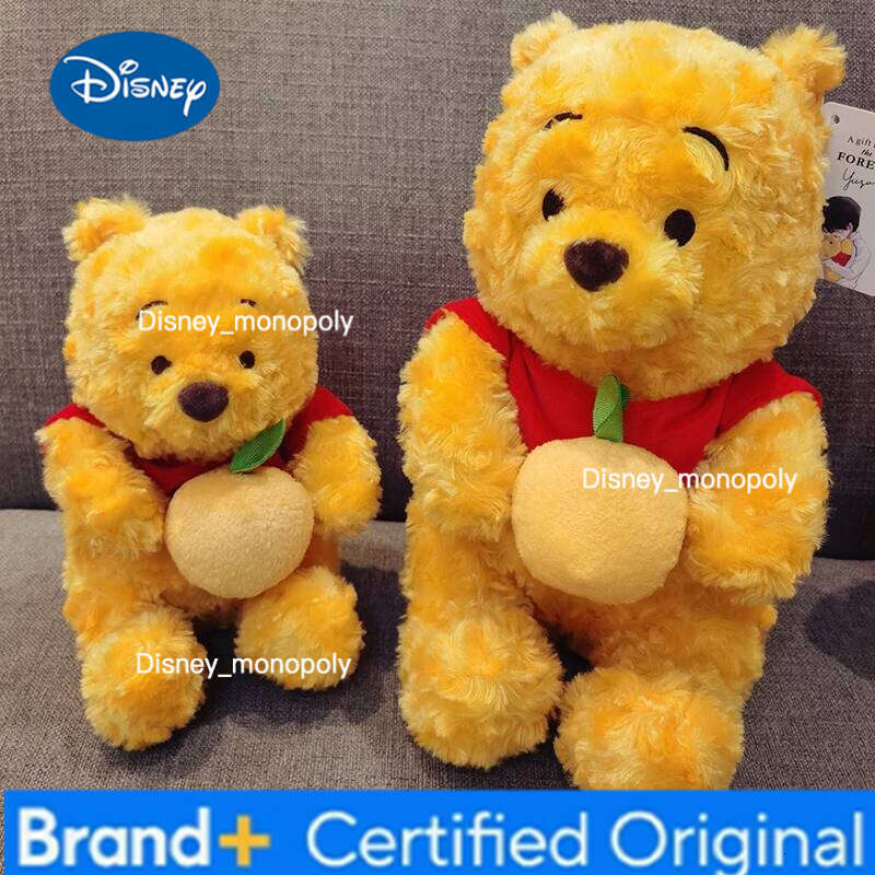 Disney 30/40cm Plush Toy Winnie The Tissue Box Kawaii Anime Sitting Plushie Doll Pooh Bear Stuffed Pillow Gift for Children H260126