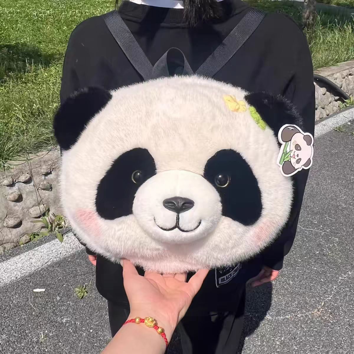 Sichuan Souvenir Simulation Plush Climbing Double Shoulder Backpack Panda Base Same Style