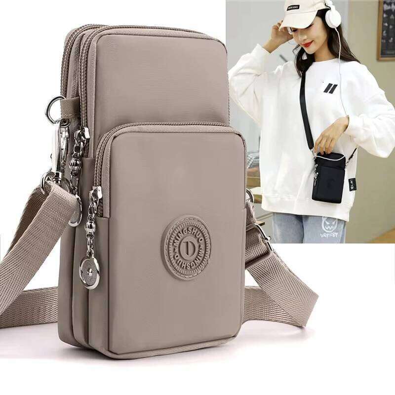 New Mobile Nylon Cell Phone Coin Strap Shoulder Bag Small Crossbody Bags for Women Wallet Travel Purse XJ260125