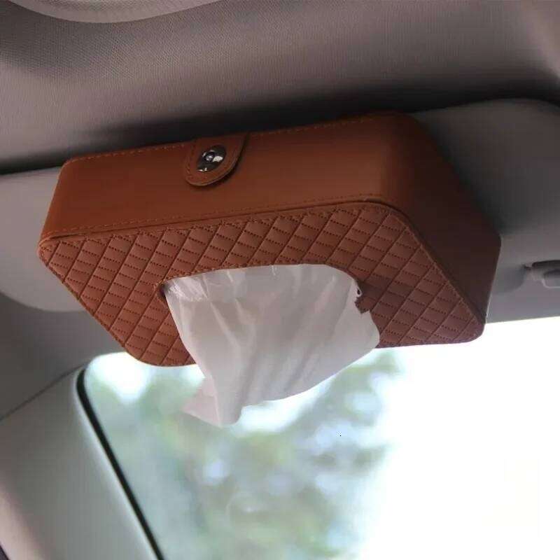 Interior Products Tissue Box Car Creative Sunshade Hanging Sunroof Seat Back Pumping Carton Accesorios Para Auto