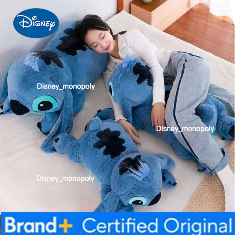 Disney 45/60/80/100cm Lilo Stitch Series Cartoon Kawaii Plush Doll Toys Soft Stuffed Throw Pillow Back Cushion Christmas Gifts H260126
