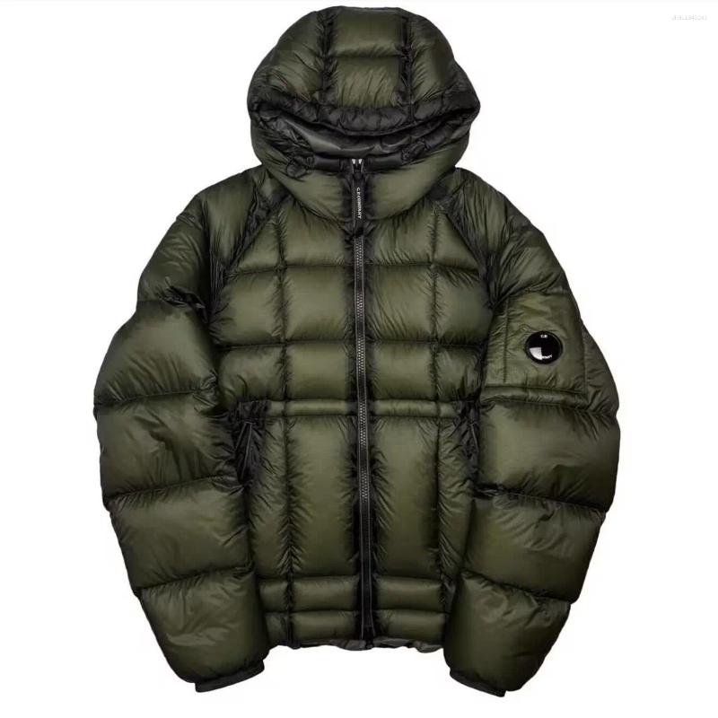 Men's Jackets Outdoor Function Embroidery Goggles Warmth Down Jaet Hooded Coat Couple Cotton Flannel Lined Stand Fit Long Sve