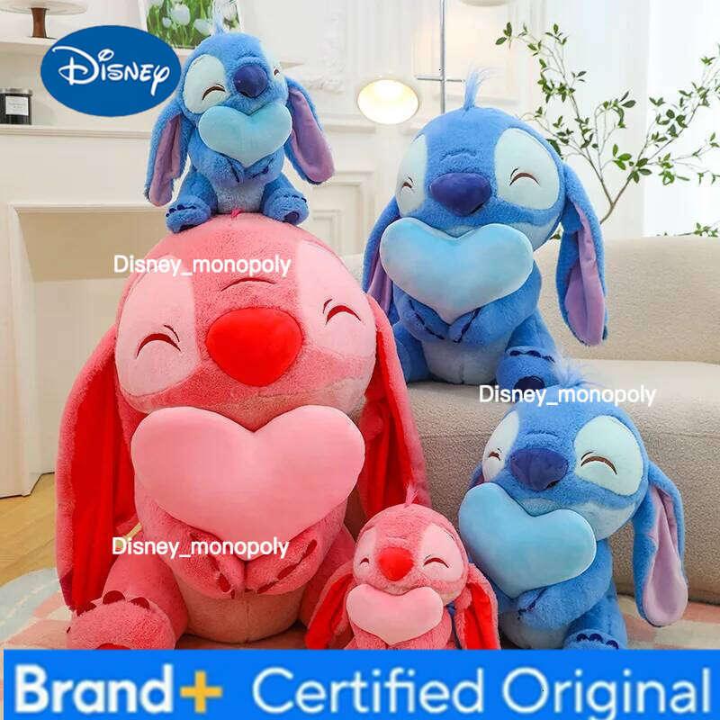 Disney Big Size Lilo & Stitch Doll Scrump Cartoon Pink Angel Plush Toy Cute Anime Soft Stuffed Kawaii Children'S Birthday Gift H260126