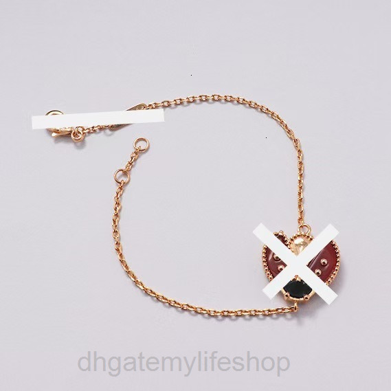 designer vanly cleef braclet jewelery clover earring jewelry V Gold Four-Leaf Clover Five-Flower Mother-of-Pearl Bracelet for Women Thick Agate Ladybug