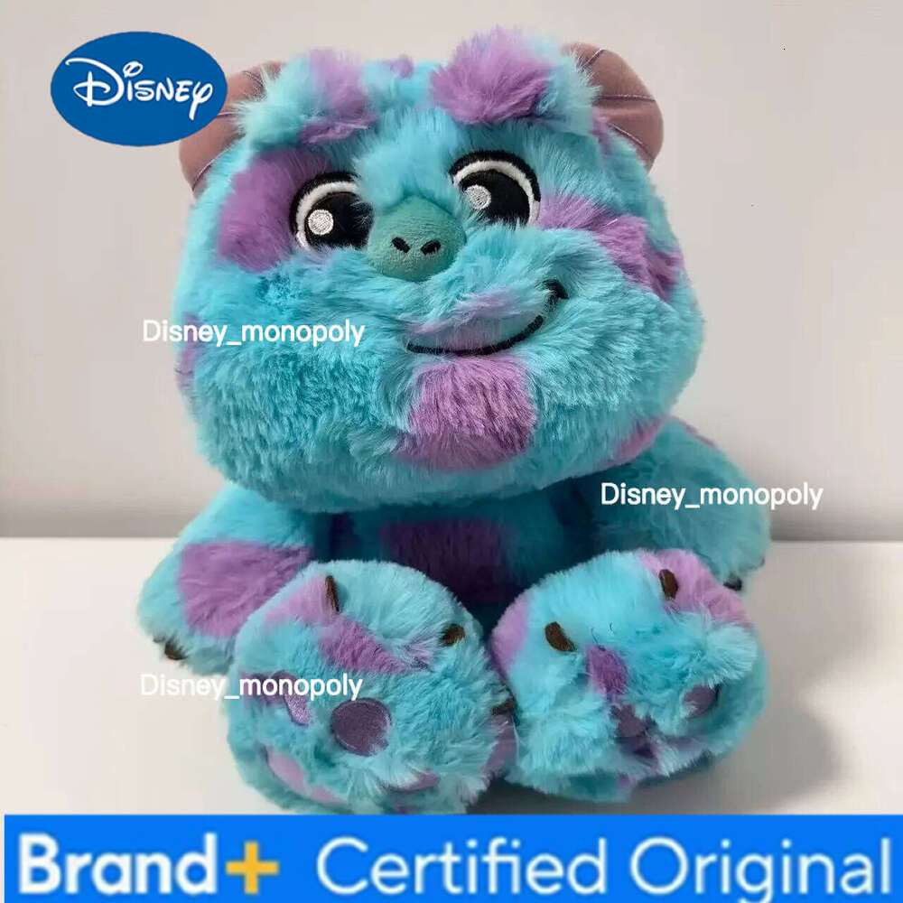 Disney Monster Blue Fury Plush Doll Breath Child Soothes Kawaii Toy Anime Baby Music Light Sleep Toys Kid Gifts Home Decoration H260126
