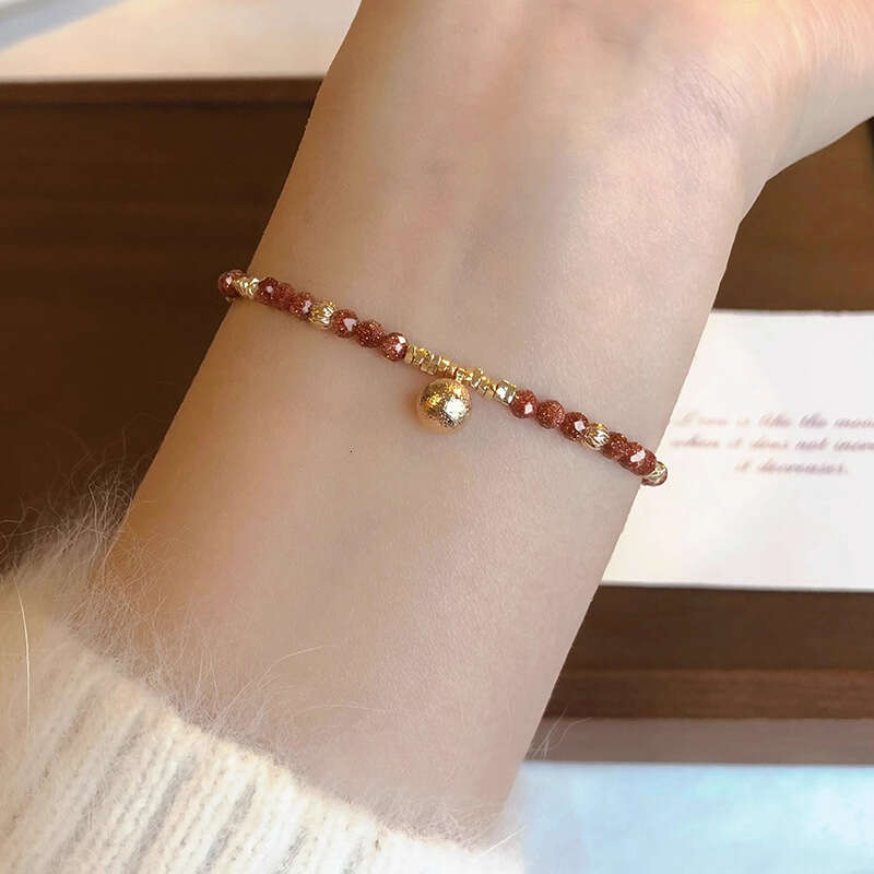 Sparkling Crushed Ice Sand Stone Small Gold Light Luxury Women High-End Unique Niche Atmosphere Bracelet