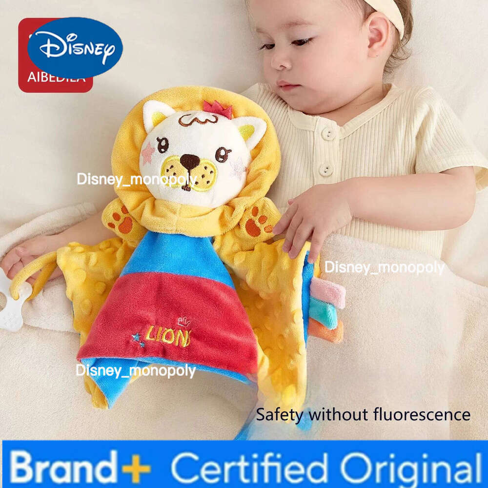 Disney Baby Cotton Muslin Comforter Blanket Soft Newborn Sleeping Dolls Kids Fashion Sleep Toy Soothe Appease Bean Velvet Towel Bibs H260126