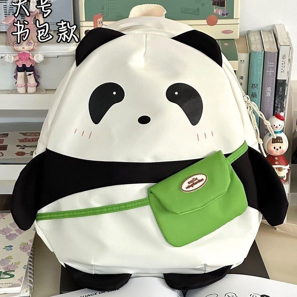 Cute Panda Cartoon Ins Soft Girl Mini Backpack College Student Class Small School Bag Female