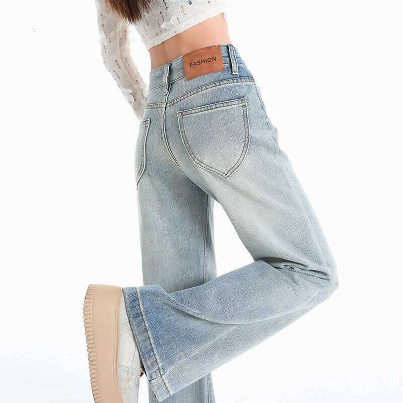 Women Jeans Cotton Denim Flared Pants Elastic Force Vintage Streetwear High Waist Slim Mom Harajuku Trousers Plus Length C260126 - view 3