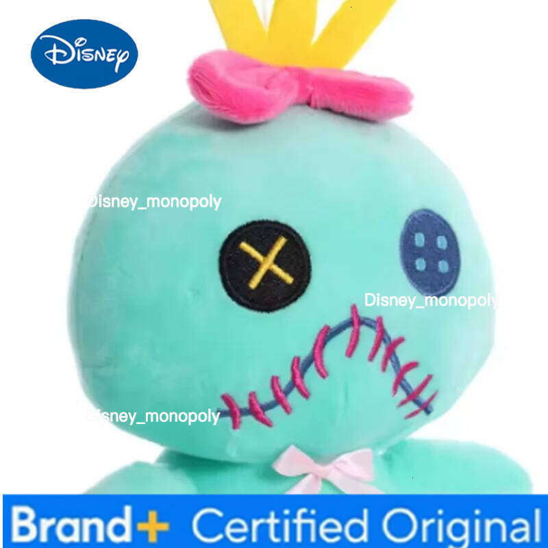 Disney Anime Scrump Pendant Cartoon Lilo and Stitch Plush Toys Soft Stuffed Kawaii Green Doll Xmas Gift For Kids H260126