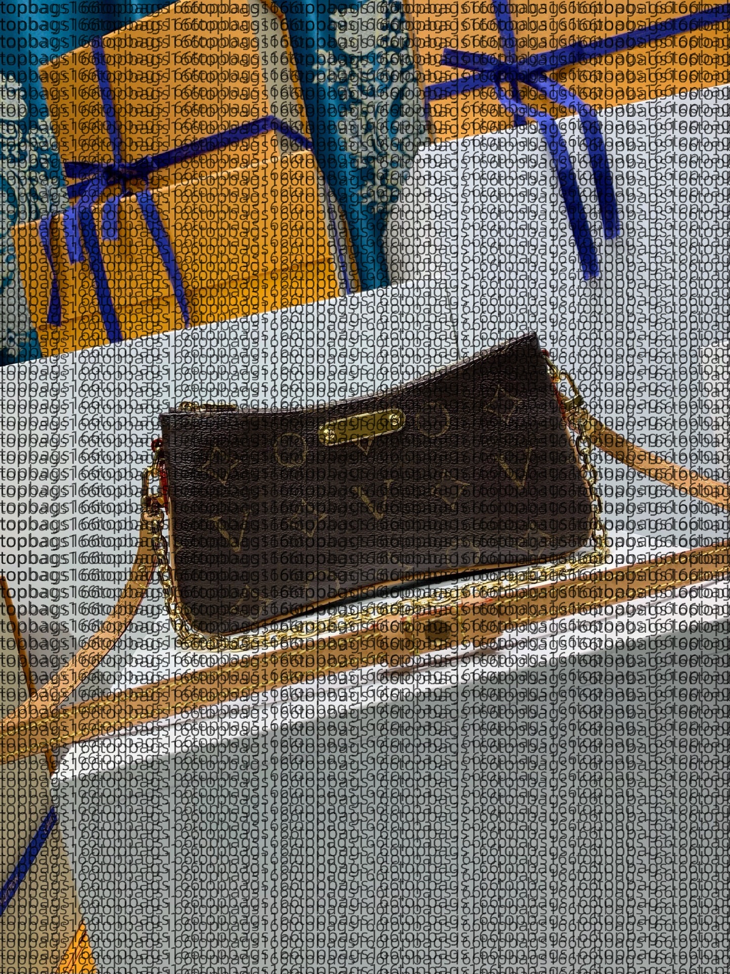 New liv pochette Underarm bags fashion brand designer bag tote bag Genuine leather design chain crossbody package clutch handbag evening bags wallet purse