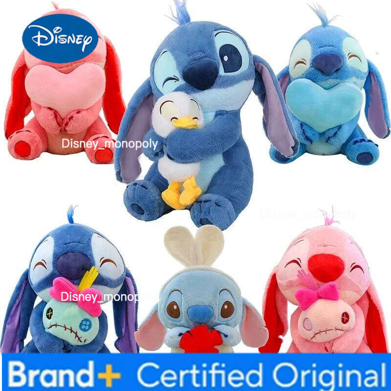 Disney 20-35cm Hot Kawaii Anime Lilo & Stitch Doll Plush Stuffed Toys Children Birthday Gifts H260126
