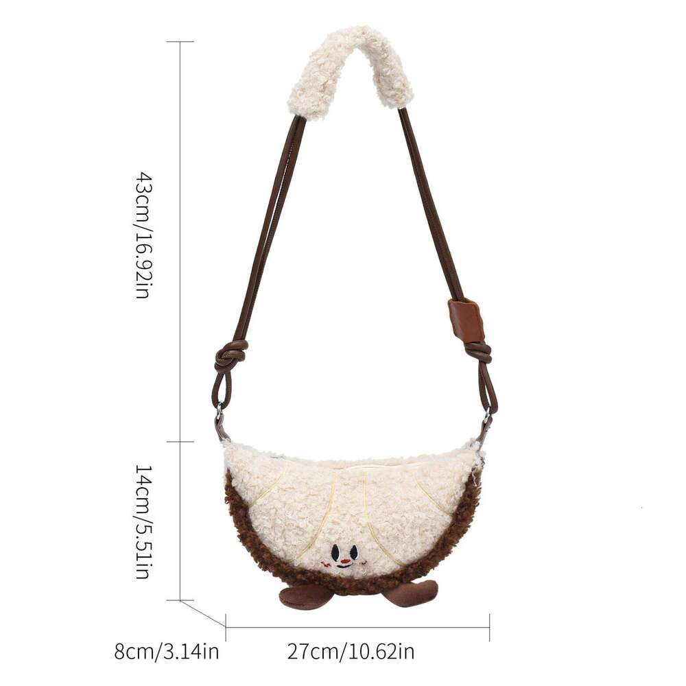 Japanese Style Kawaii Cute Cartoon Plush Shoulder for Women Small Hobo Crossbody Bag Lady Girls Winter Trendy Phone Purs XJ260125