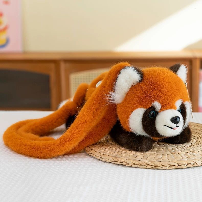 Cute Giant Panda Bag For Girls And Children, Little Raccoon Single Double Shoulder, Crossbody Lying Bag, Plush Backpack