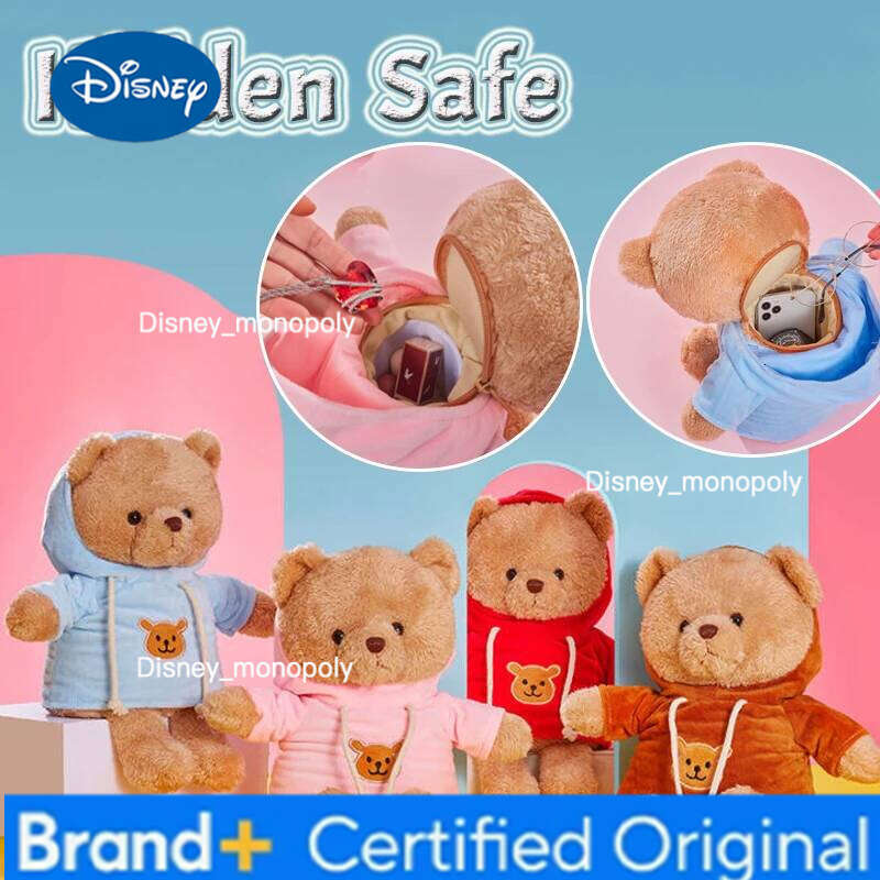 Disney 30/40cm Plush Hidden Safes Storage Safe Compartment Sight Secret Stash Box Creative Gift for Money Jewelry Kids Doll Bear H260126