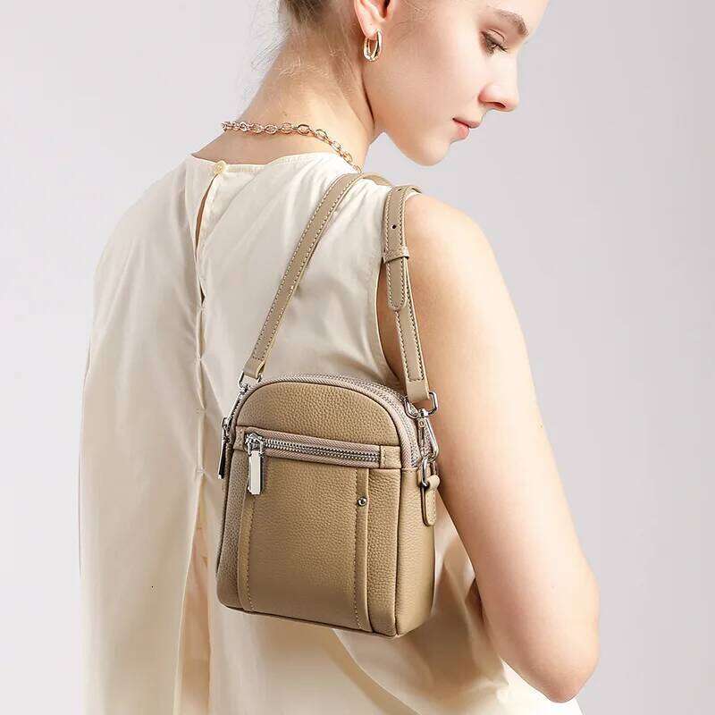 Fashionable Top Quality Genuine Leather First Layer Cowhide Crossbody Women's Small Versatile and Stylish Shoulder Bag XJ260125