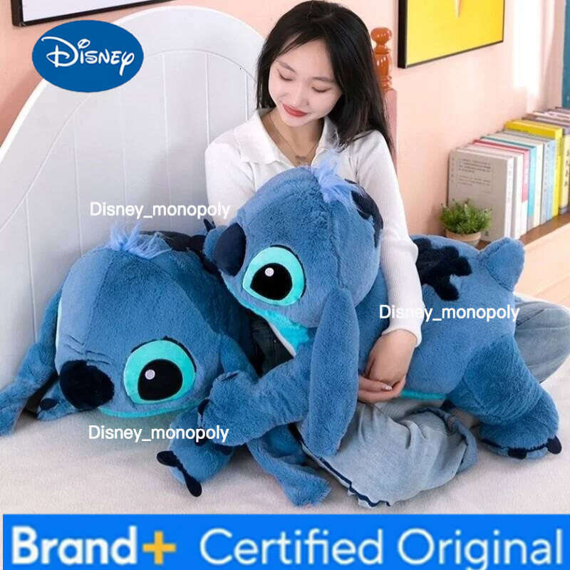 Disney 45/60/80/100cm Lilo Stitch Series Cartoon Kawaii Plush Doll Toys Soft Stuffed Throw Pillow Back Cushion Christmas Gifts H260126