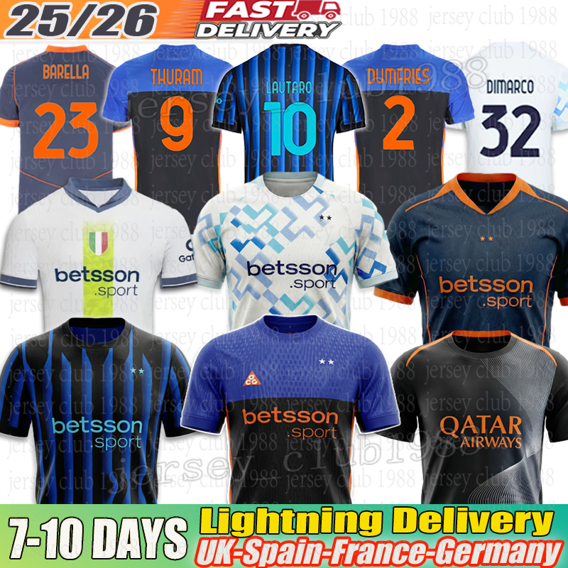 inter 4th acg maglia milans LAUTARO THURAM BARELLA Soccer Jerseys BASTONI PAVARD DIMARCO FRATTESI jersey 25 26 Football Shirt Mens kids kit uniform