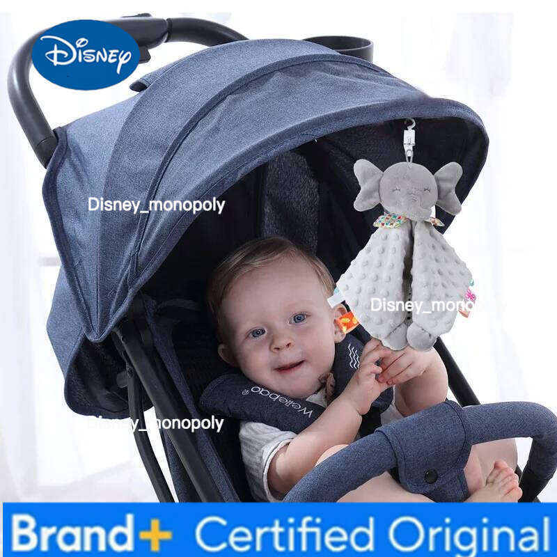 Disney Elephant Comforter Blanket Soft Appease Baby Rattle Animals Toys Soothe Reassure Sleeping Towel Lathe HangingToddler H260126