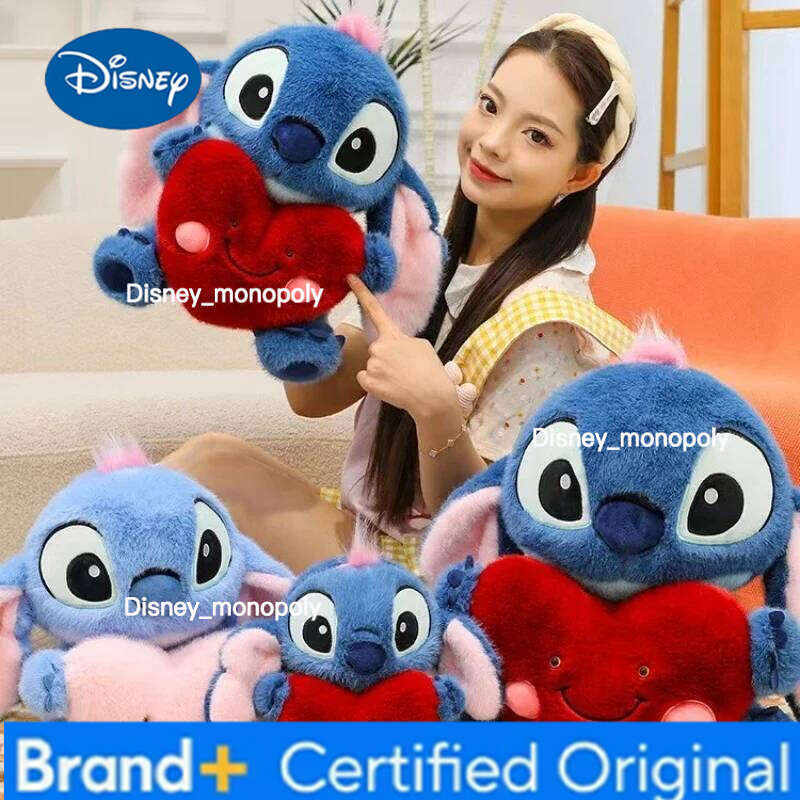 Disney 25cm Lilo and Stitch Plush Toy Cartoon Anime Stuffed Kawaii Valentine's Day Love Stich Doll Plushie Kids Xmas Gifts H260126