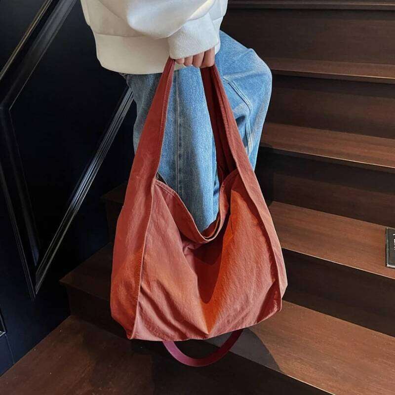 Japan Style Nylon Crossbody Casual Large Capacity Tote Lightweight Women Shoulder Bag Simple Handbag XJ260125