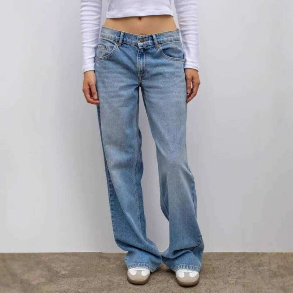 American Retro Street Leopard Stars Patch Patchwork Loose Casual Women Jeans Denim Straight Pants C260126 - view 3