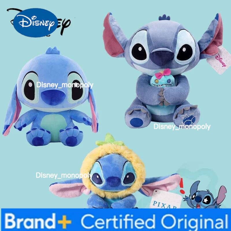 Disney Kawaii Stitch Stuffed Toys Cartoon&Cute Lilo&Stitch Ears Can Move Plush Dolls Birthday Gift For Kids Or Girlfriend H260126